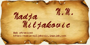 Nadja Miljaković vizit kartica